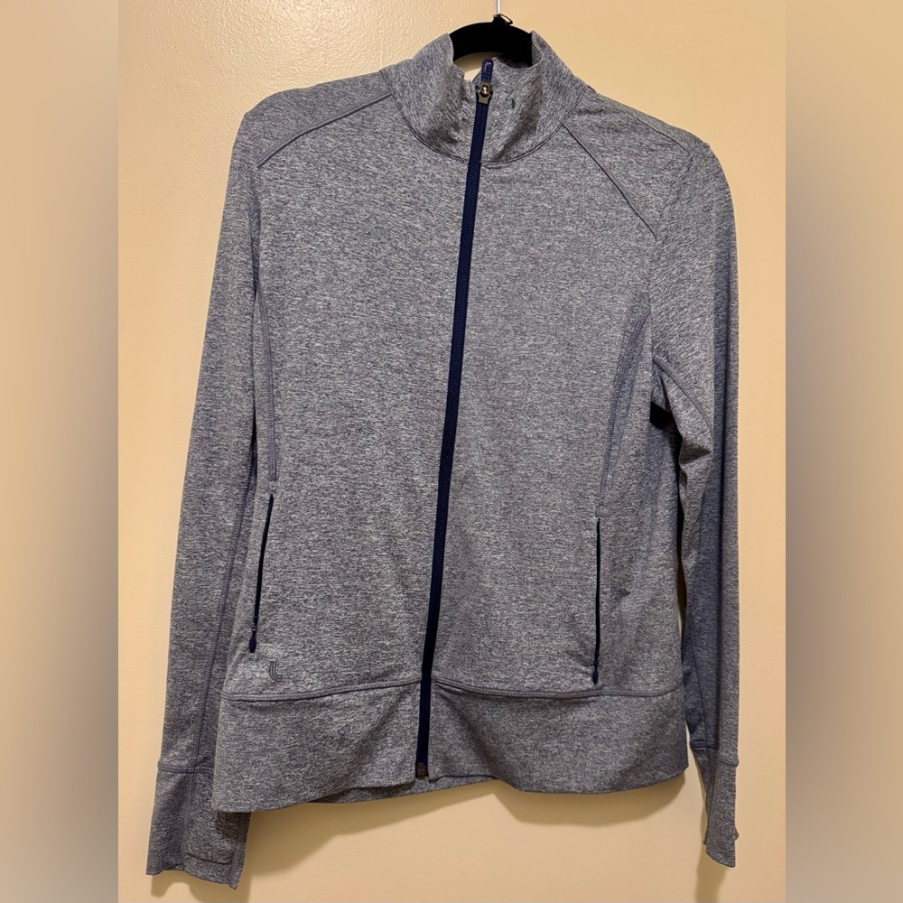 Lolë Heathered Blue Full-Zip Jacket